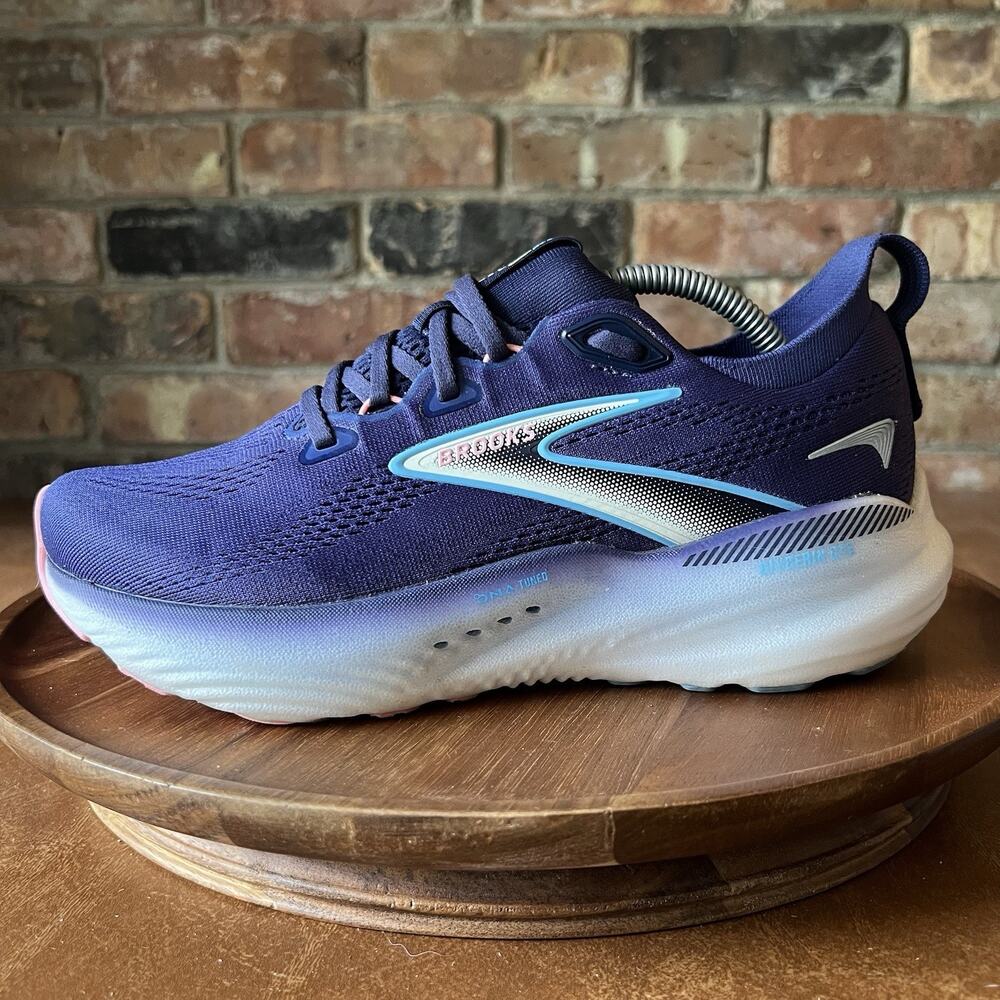 Brooks Glycerin GTS 22 Womens 8 Wide Blue Max Cushioned Running Shoes Sneakers